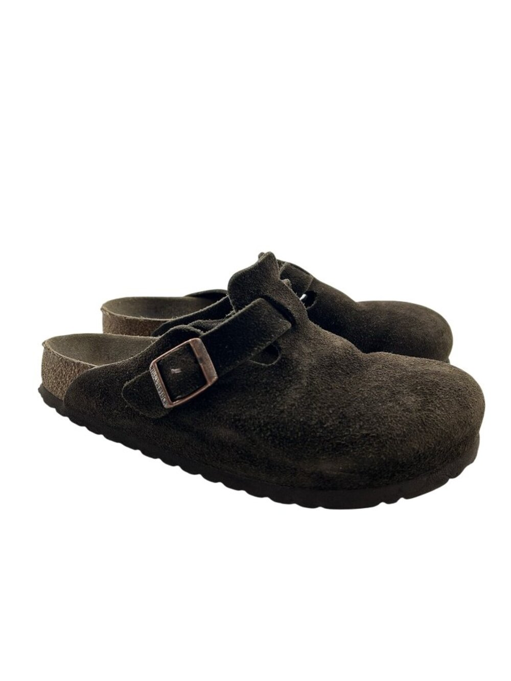 Birkenstock Boston Soft Footbed Mocha Suede Leather Clog Unisex M7-W8 Brown